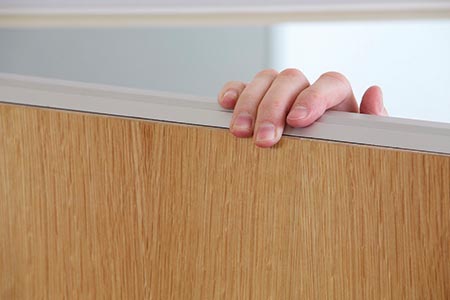 Door top alarm still maintains patient privacy