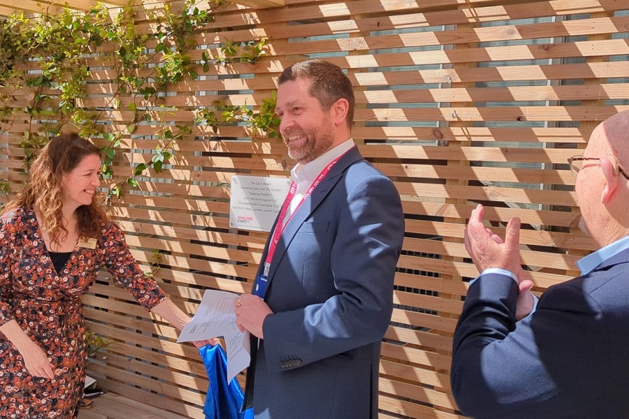 Royal Free ICU staff have new garden to ‘take time out’